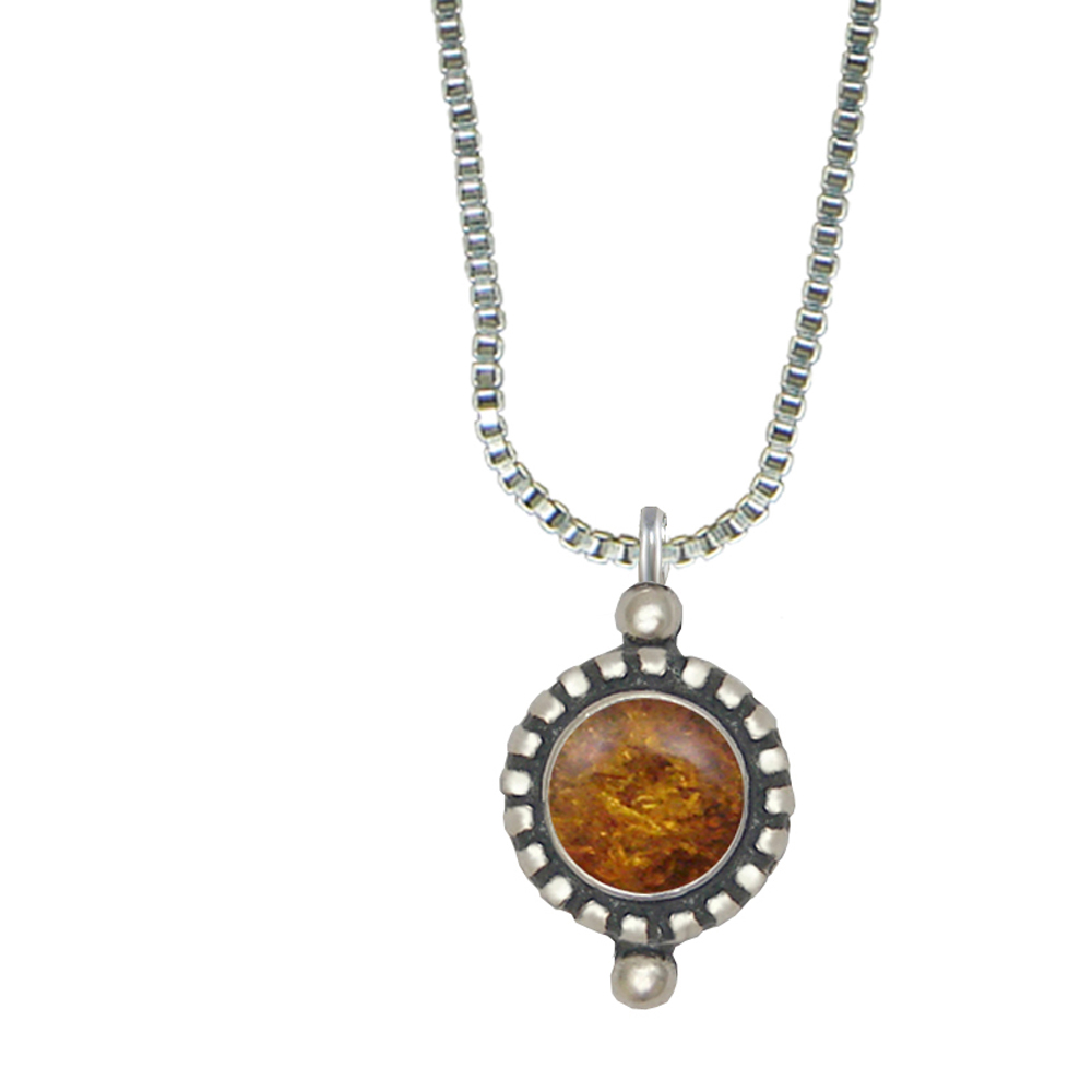 Sterling Silver Little Amber Pendant Necklace